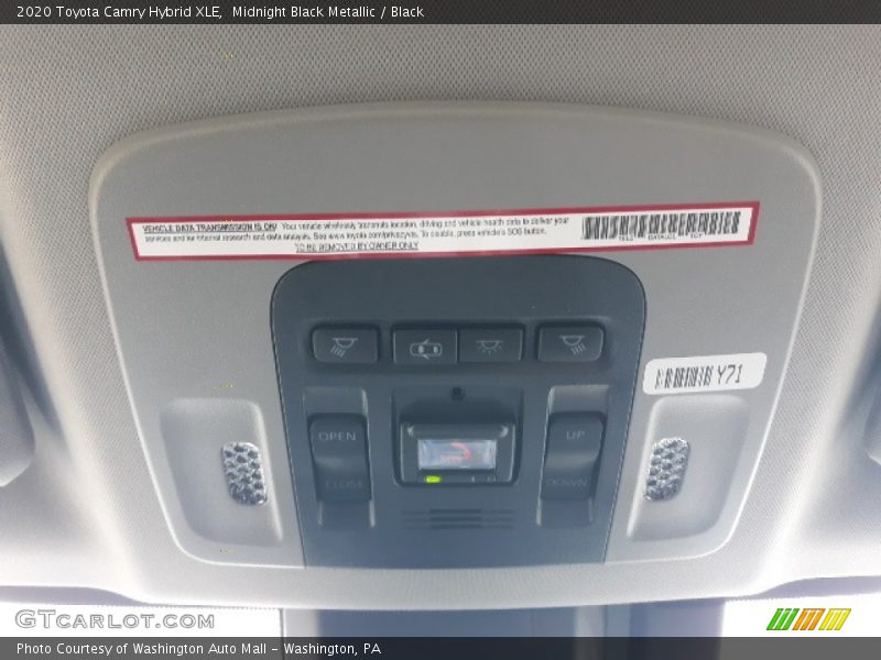 Midnight Black Metallic / Black 2020 Toyota Camry Hybrid XLE
