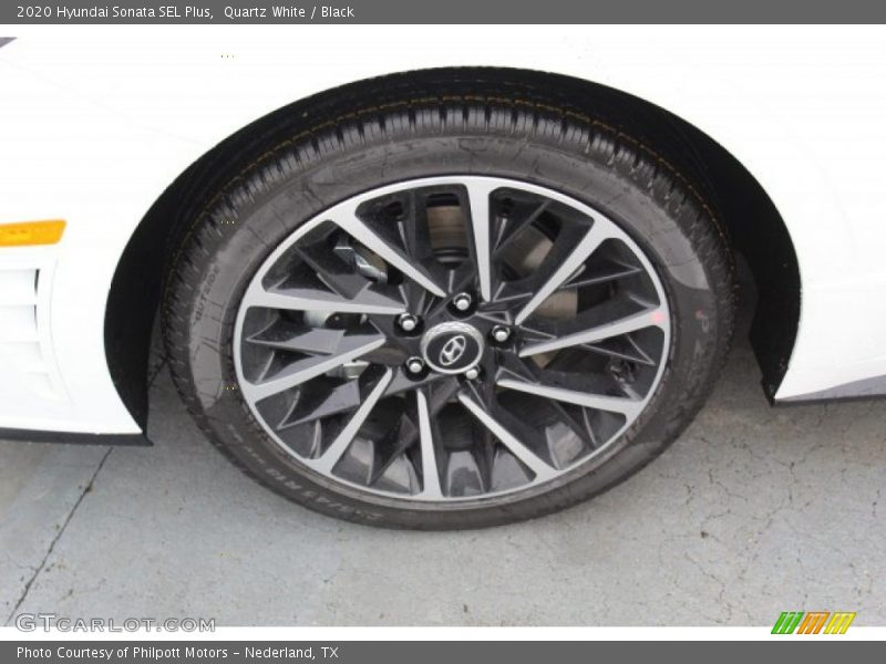 Quartz White / Black 2020 Hyundai Sonata SEL Plus