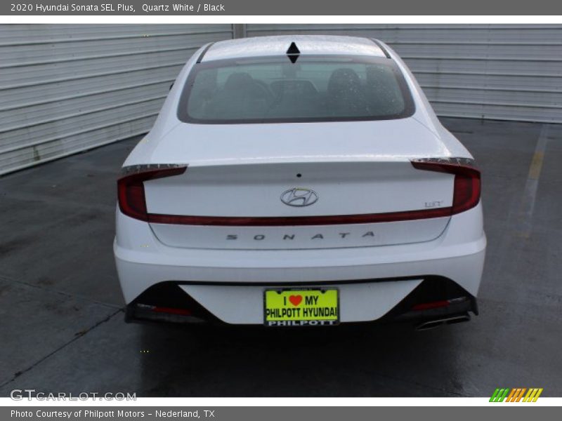 Quartz White / Black 2020 Hyundai Sonata SEL Plus