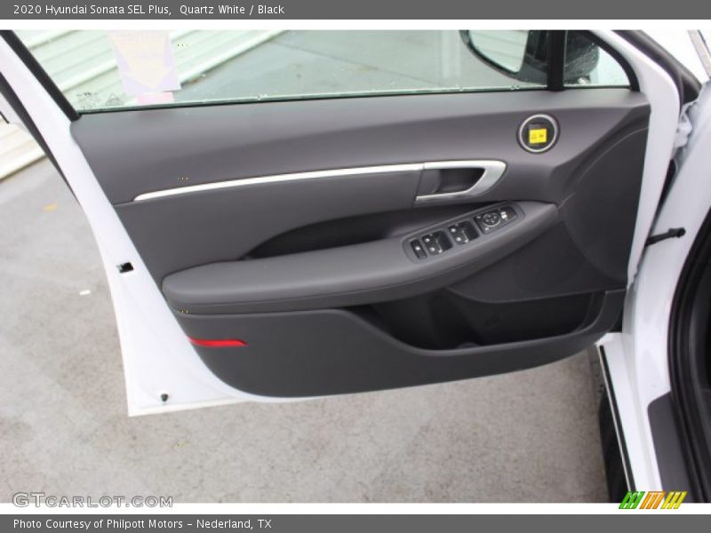 Quartz White / Black 2020 Hyundai Sonata SEL Plus