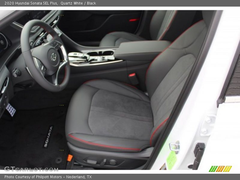 Quartz White / Black 2020 Hyundai Sonata SEL Plus