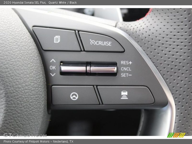 Quartz White / Black 2020 Hyundai Sonata SEL Plus