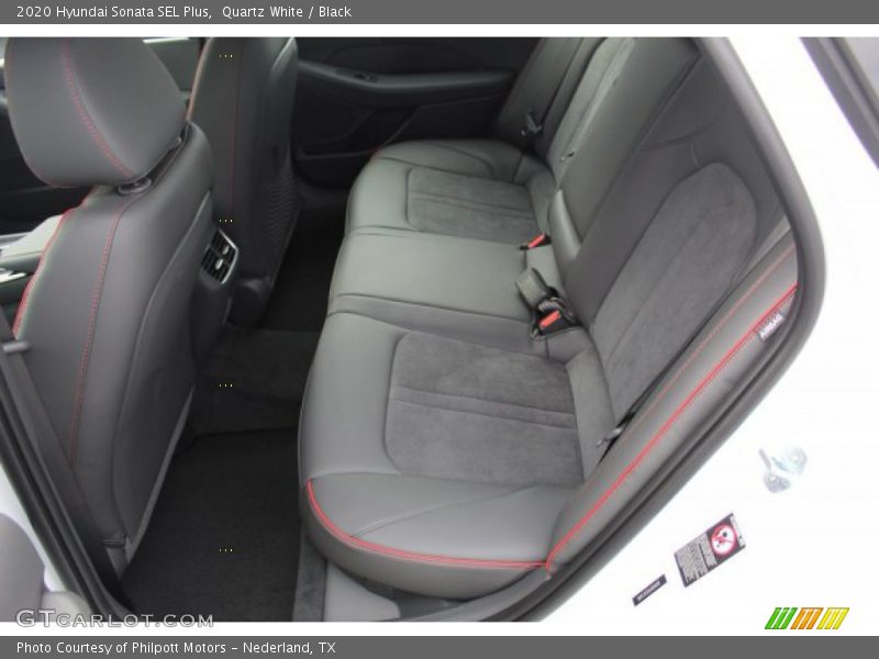 Quartz White / Black 2020 Hyundai Sonata SEL Plus