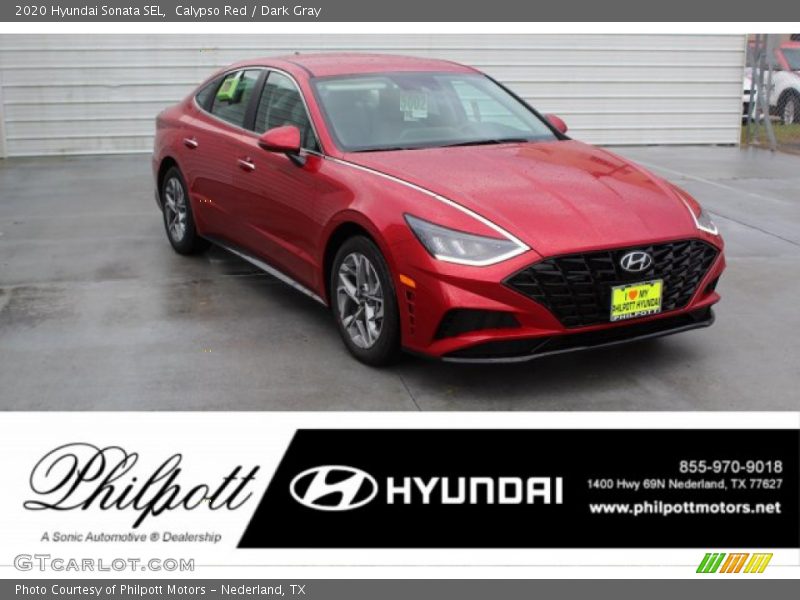 Calypso Red / Dark Gray 2020 Hyundai Sonata SEL