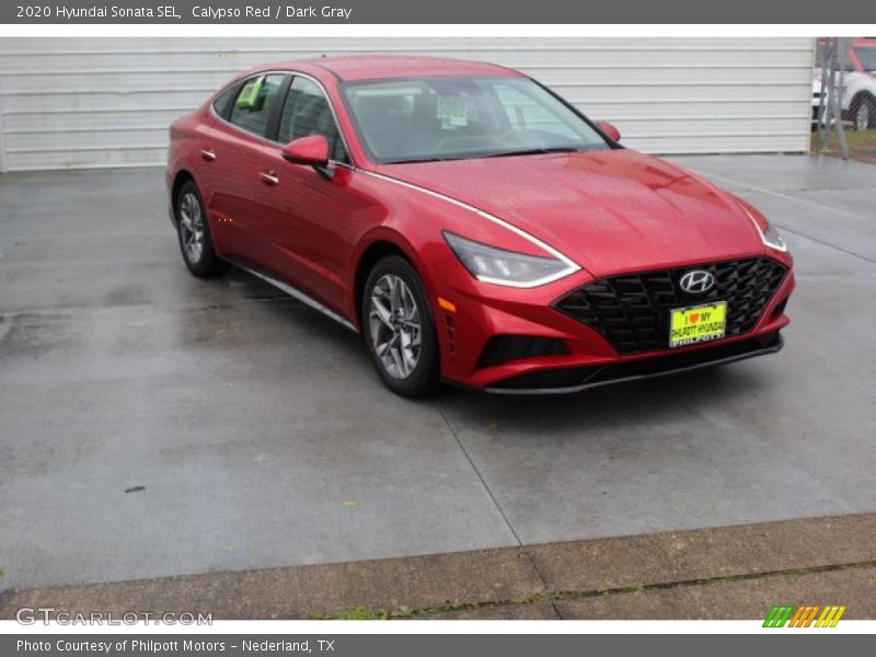 Calypso Red / Dark Gray 2020 Hyundai Sonata SEL