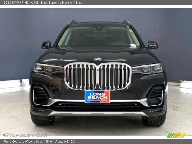 Black Sapphire Metallic / Black 2020 BMW X7 xDrive40i