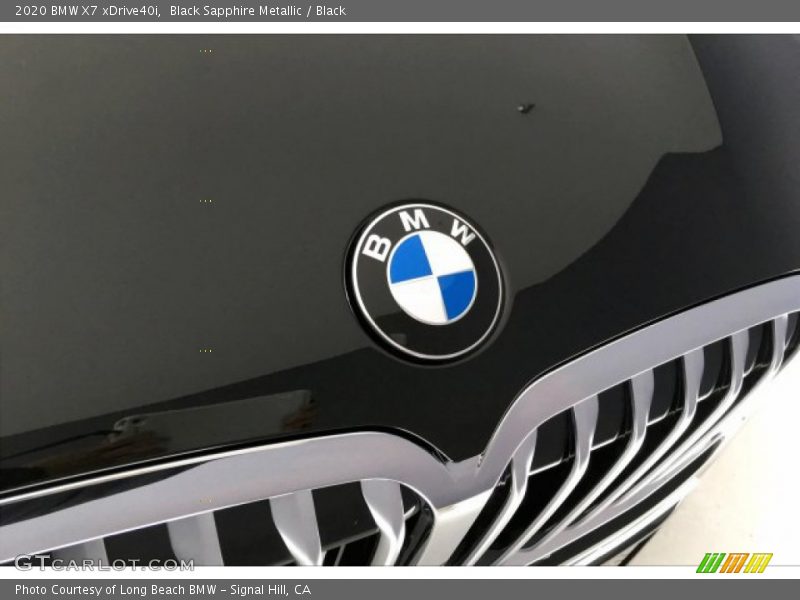Black Sapphire Metallic / Black 2020 BMW X7 xDrive40i