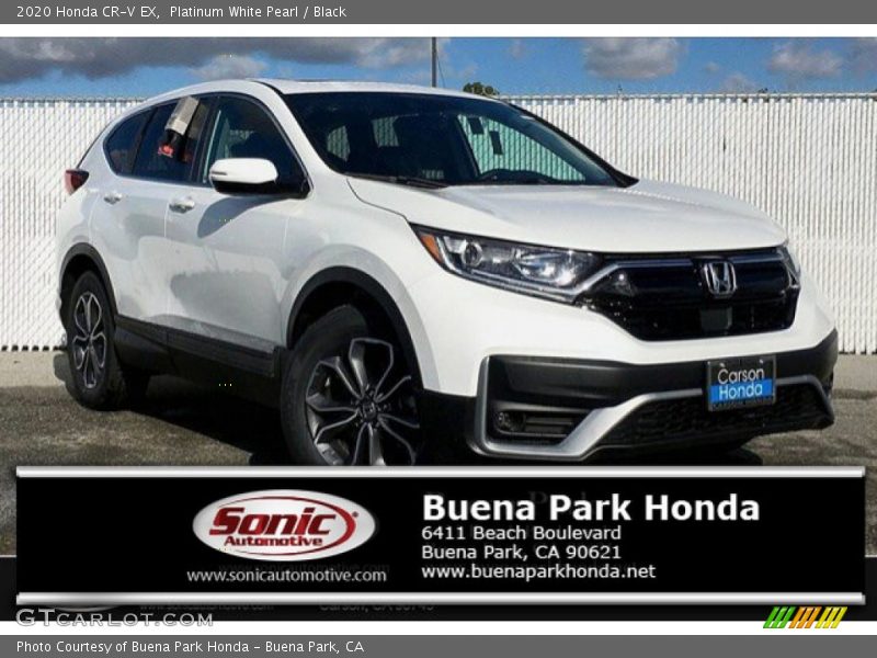 Platinum White Pearl / Black 2020 Honda CR-V EX