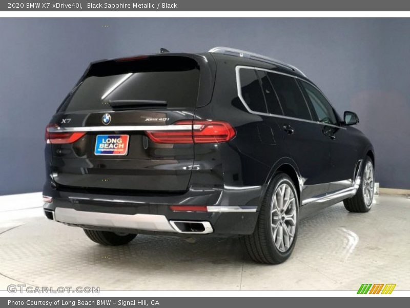 Black Sapphire Metallic / Black 2020 BMW X7 xDrive40i