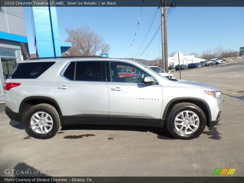 Silver Ice Metallic / Jet Black 2020 Chevrolet Traverse LT AWD