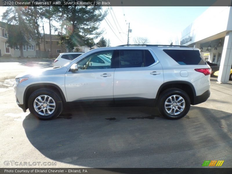 Silver Ice Metallic / Jet Black 2020 Chevrolet Traverse LT AWD