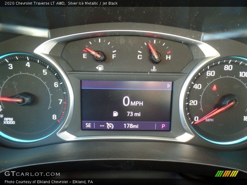 Silver Ice Metallic / Jet Black 2020 Chevrolet Traverse LT AWD