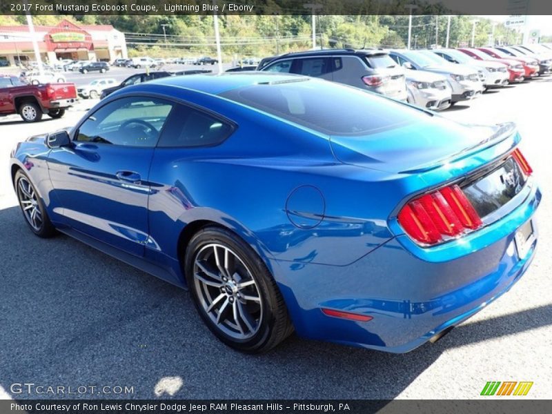 Lightning Blue / Ebony 2017 Ford Mustang Ecoboost Coupe