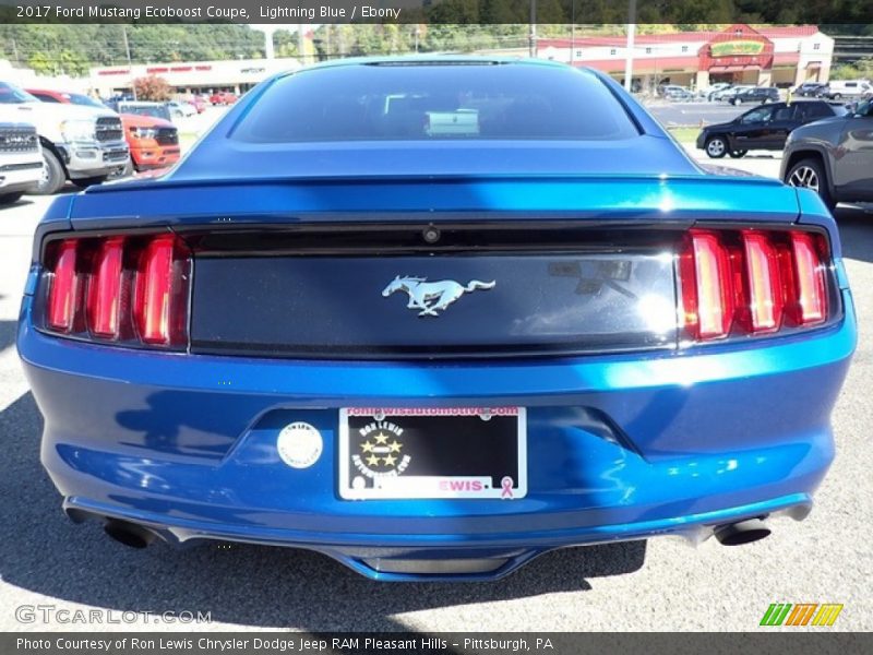 Lightning Blue / Ebony 2017 Ford Mustang Ecoboost Coupe