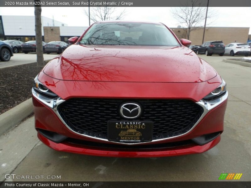 Soul Red Crystal Metallic / Greige 2020 Mazda MAZDA3 Select Sedan