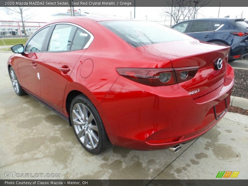Soul Red Crystal Metallic / Greige 2020 Mazda MAZDA3 Select Sedan