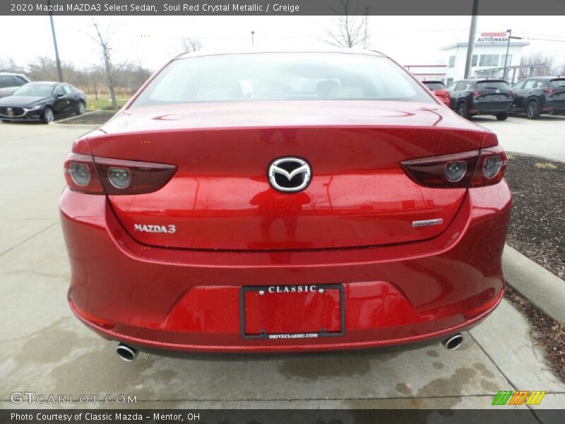 Soul Red Crystal Metallic / Greige 2020 Mazda MAZDA3 Select Sedan