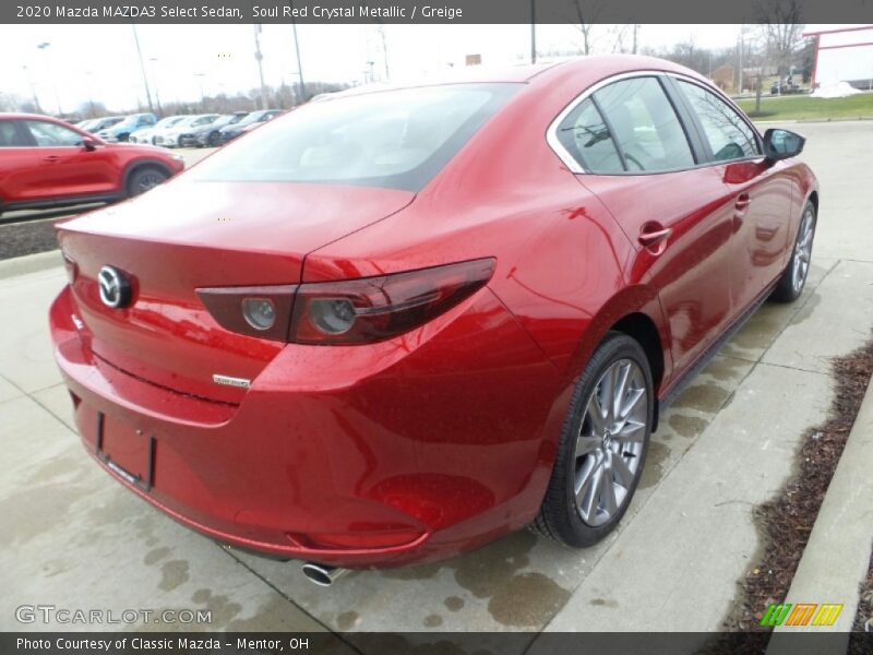 Soul Red Crystal Metallic / Greige 2020 Mazda MAZDA3 Select Sedan