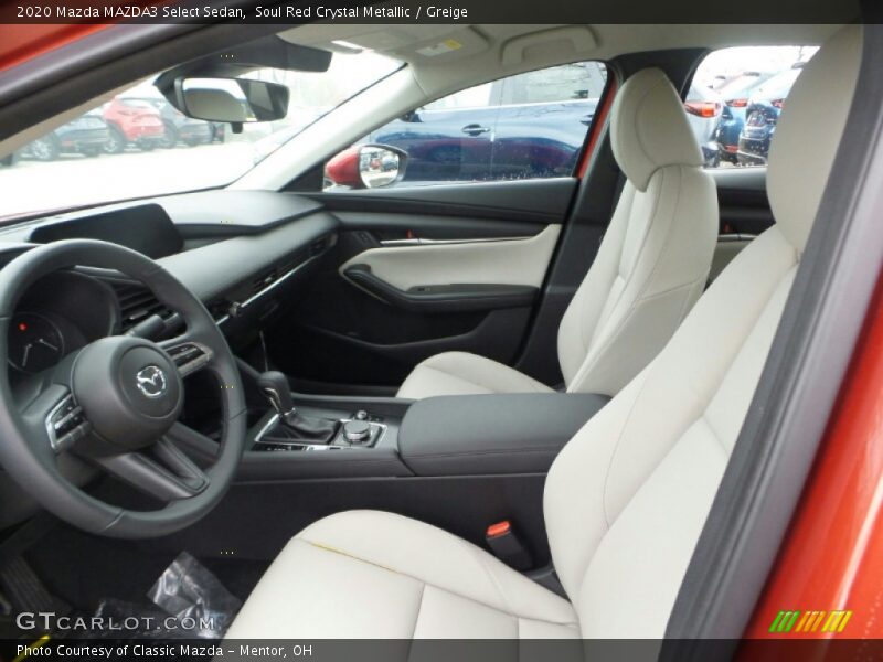 Front Seat of 2020 MAZDA3 Select Sedan