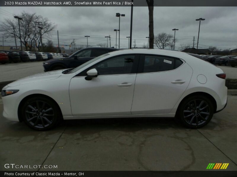 Snowflake White Pearl Mica / Black 2020 Mazda MAZDA3 Hatchback AWD