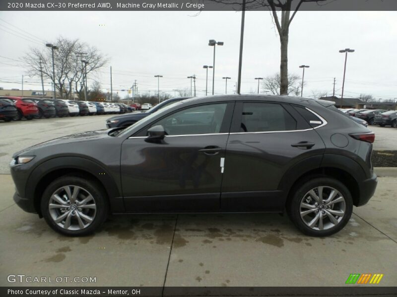 Machine Gray Metallic / Greige 2020 Mazda CX-30 Preferred AWD