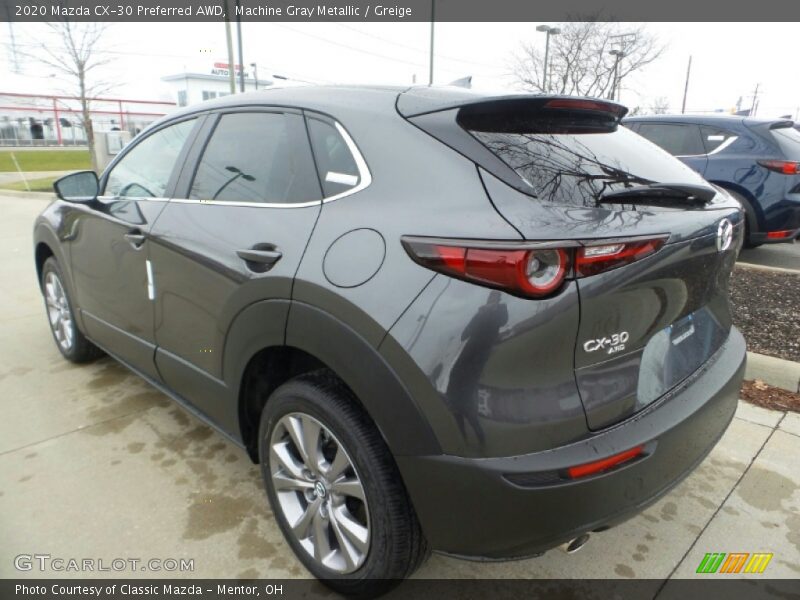 Machine Gray Metallic / Greige 2020 Mazda CX-30 Preferred AWD