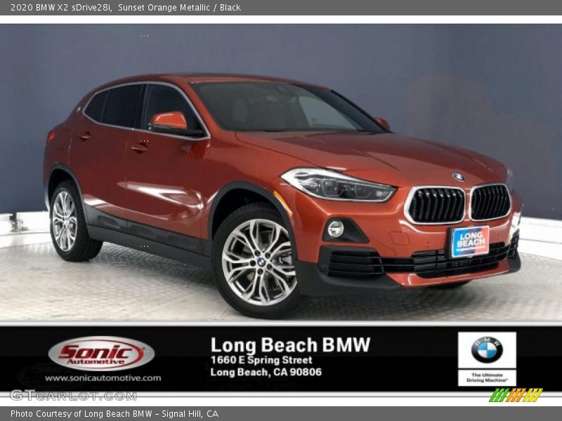 Sunset Orange Metallic / Black 2020 BMW X2 sDrive28i