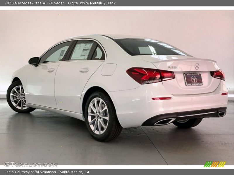 Digital White Metallic / Black 2020 Mercedes-Benz A 220 Sedan