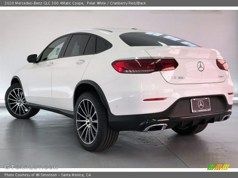 Polar White / Cranberry Red/Black 2020 Mercedes-Benz GLC 300 4Matic Coupe