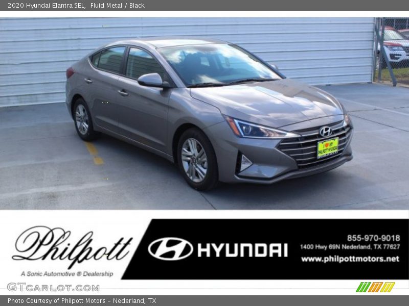 Fluid Metal / Black 2020 Hyundai Elantra SEL