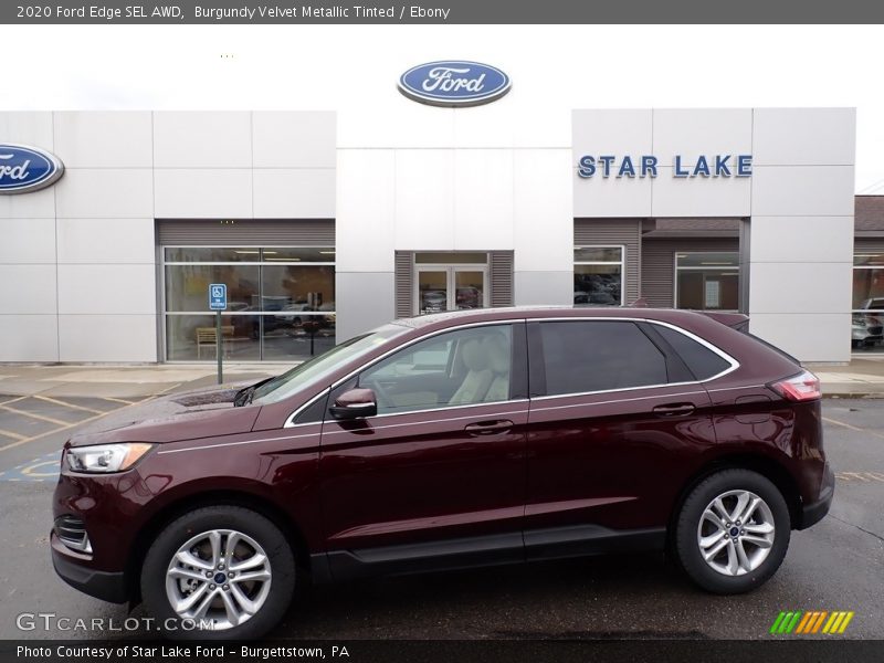 Burgundy Velvet Metallic Tinted / Ebony 2020 Ford Edge SEL AWD