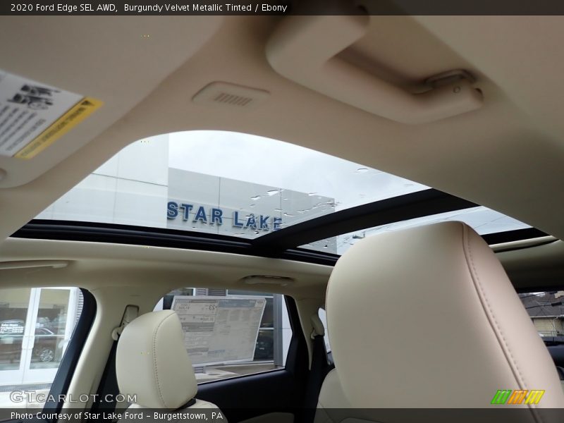 Burgundy Velvet Metallic Tinted / Ebony 2020 Ford Edge SEL AWD