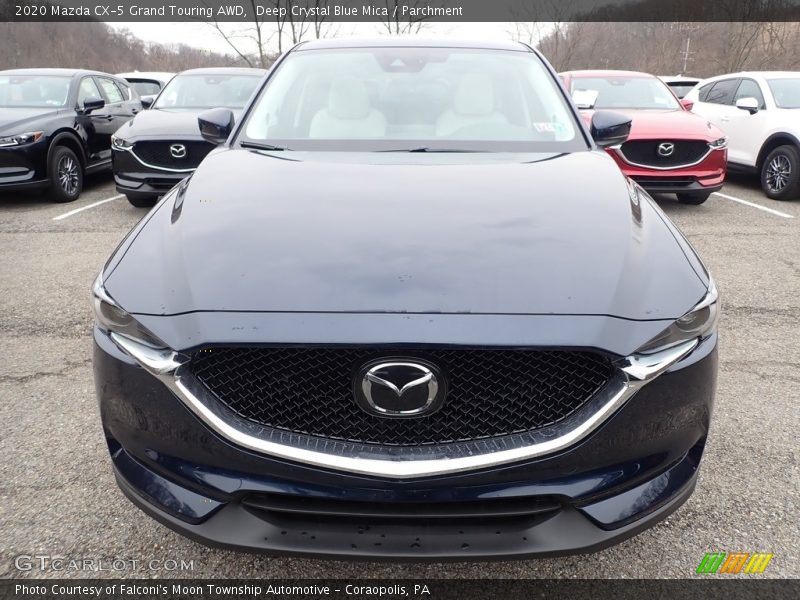 Deep Crystal Blue Mica / Parchment 2020 Mazda CX-5 Grand Touring AWD