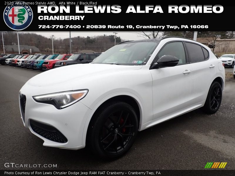 Alfa White / Black/Red 2020 Alfa Romeo Stelvio AWD