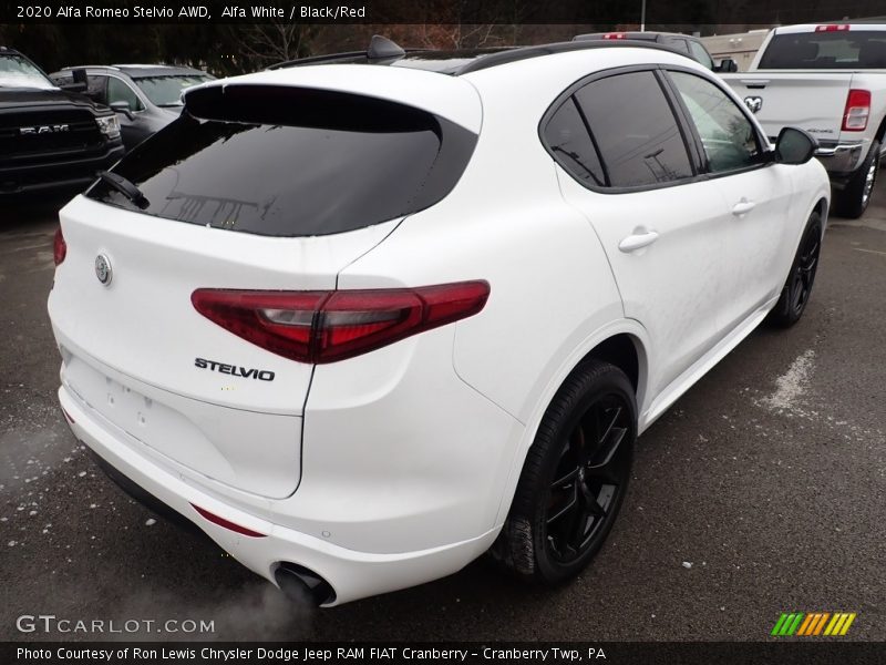 Alfa White / Black/Red 2020 Alfa Romeo Stelvio AWD