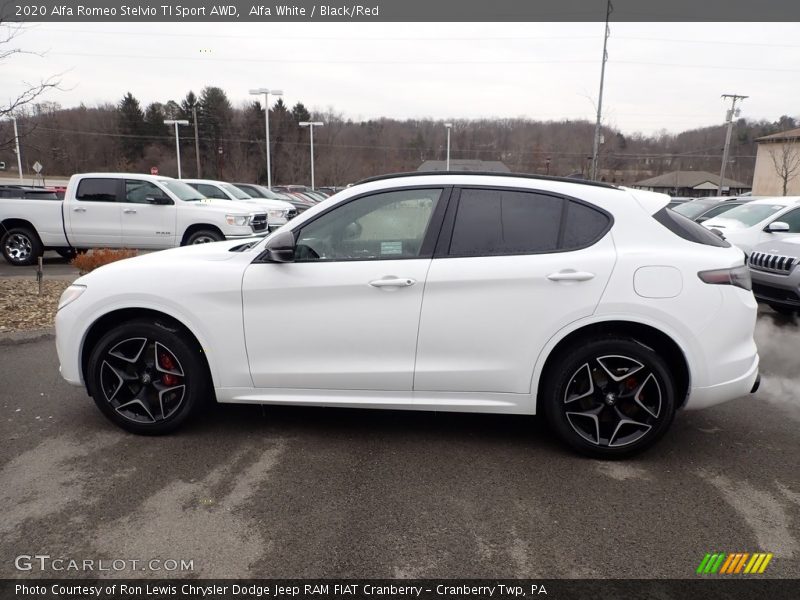 Alfa White / Black/Red 2020 Alfa Romeo Stelvio TI Sport AWD