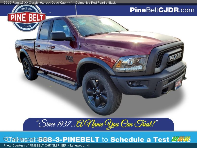 Delmonico Red Pearl / Black 2019 Ram 1500 Classic Warlock Quad Cab 4x4