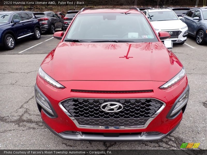 Pulse Red / Black 2020 Hyundai Kona Ultimate AWD