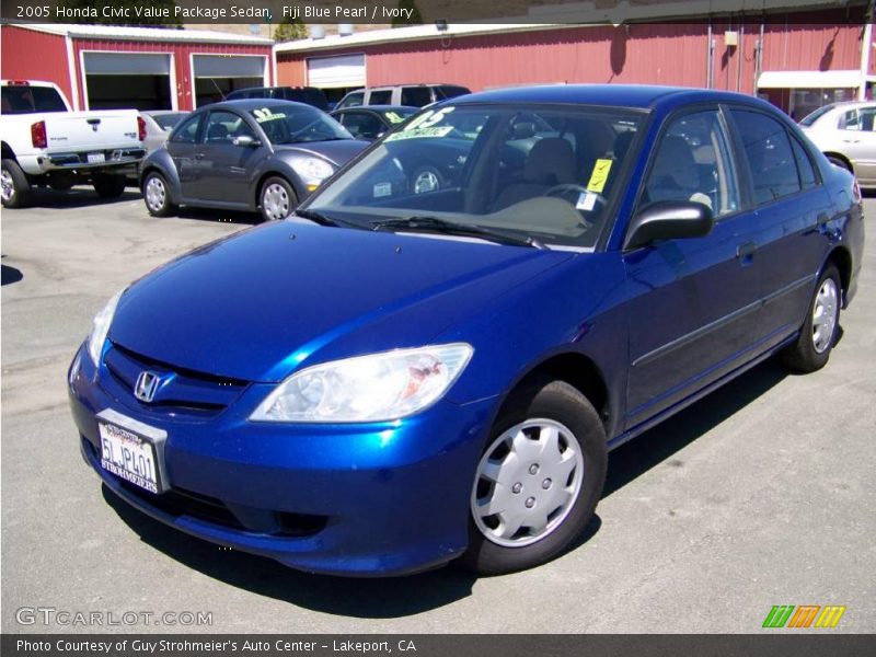 Fiji Blue Pearl / Ivory 2005 Honda Civic Value Package Sedan