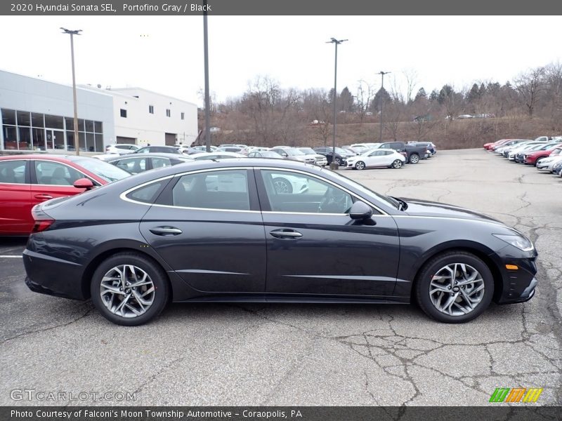 Portofino Gray / Black 2020 Hyundai Sonata SEL