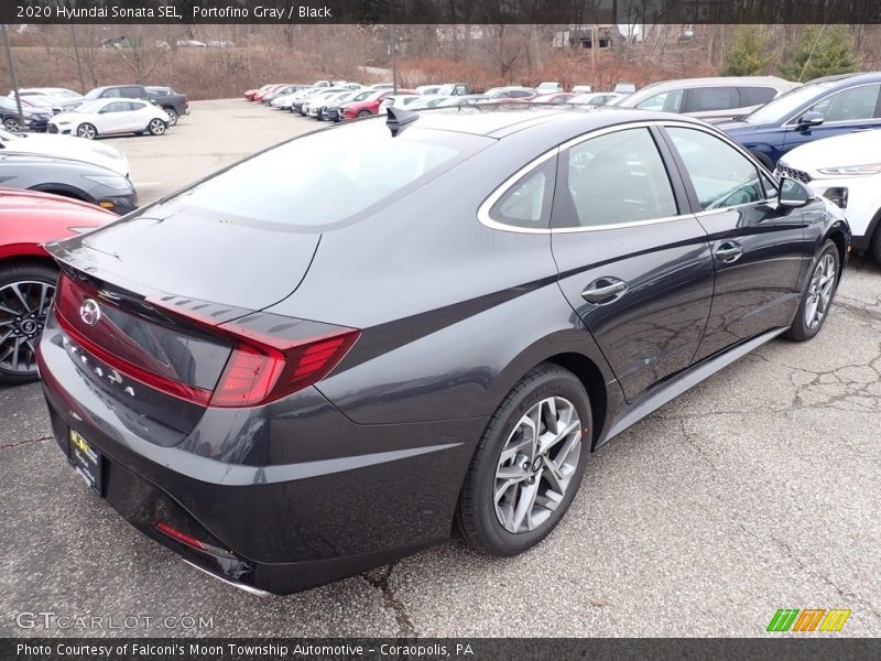 Portofino Gray / Black 2020 Hyundai Sonata SEL
