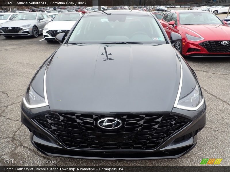 Portofino Gray / Black 2020 Hyundai Sonata SEL