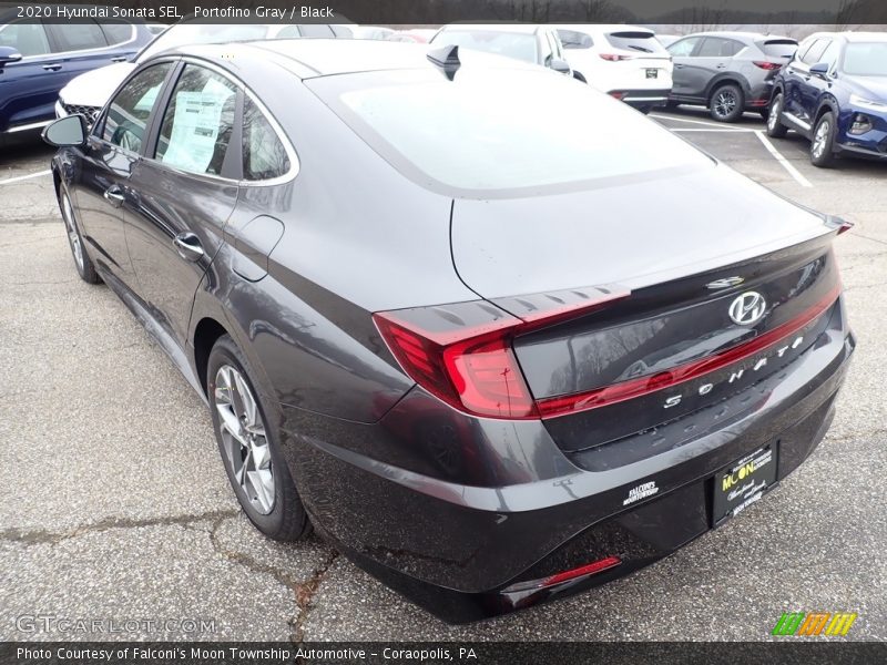 Portofino Gray / Black 2020 Hyundai Sonata SEL