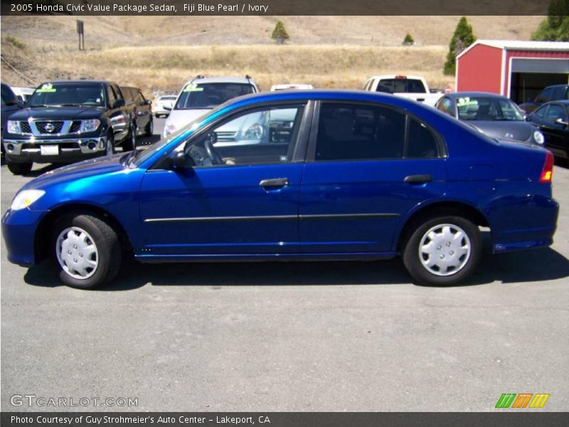 Fiji Blue Pearl / Ivory 2005 Honda Civic Value Package Sedan