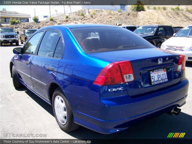 Fiji Blue Pearl / Ivory 2005 Honda Civic Value Package Sedan