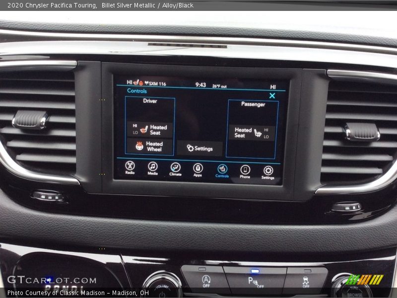 Billet Silver Metallic / Alloy/Black 2020 Chrysler Pacifica Touring