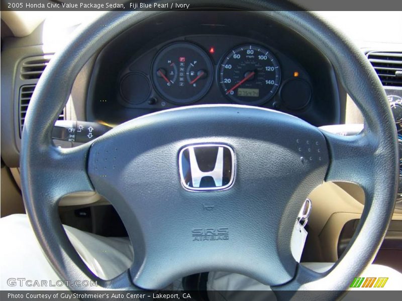 Fiji Blue Pearl / Ivory 2005 Honda Civic Value Package Sedan