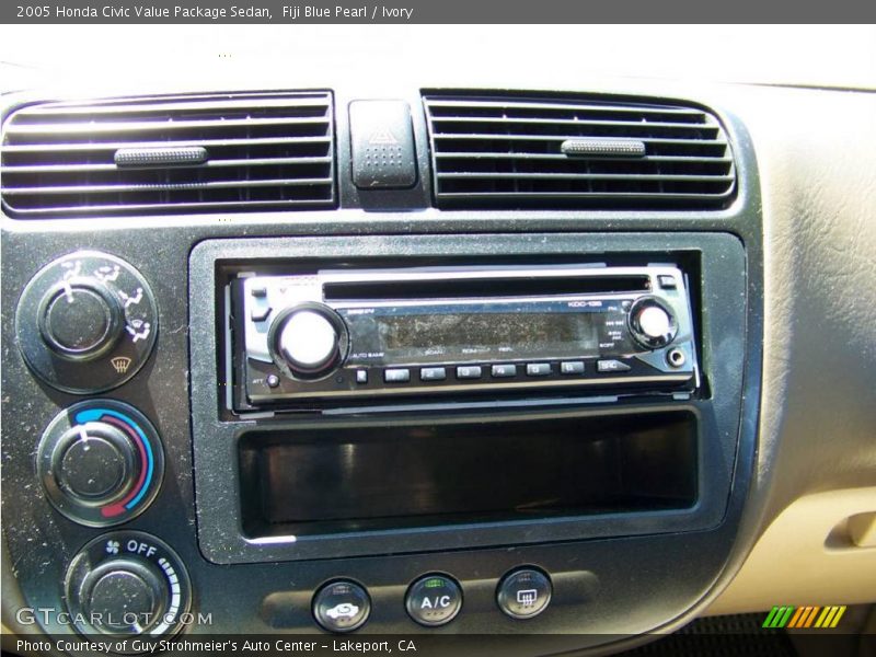 Fiji Blue Pearl / Ivory 2005 Honda Civic Value Package Sedan