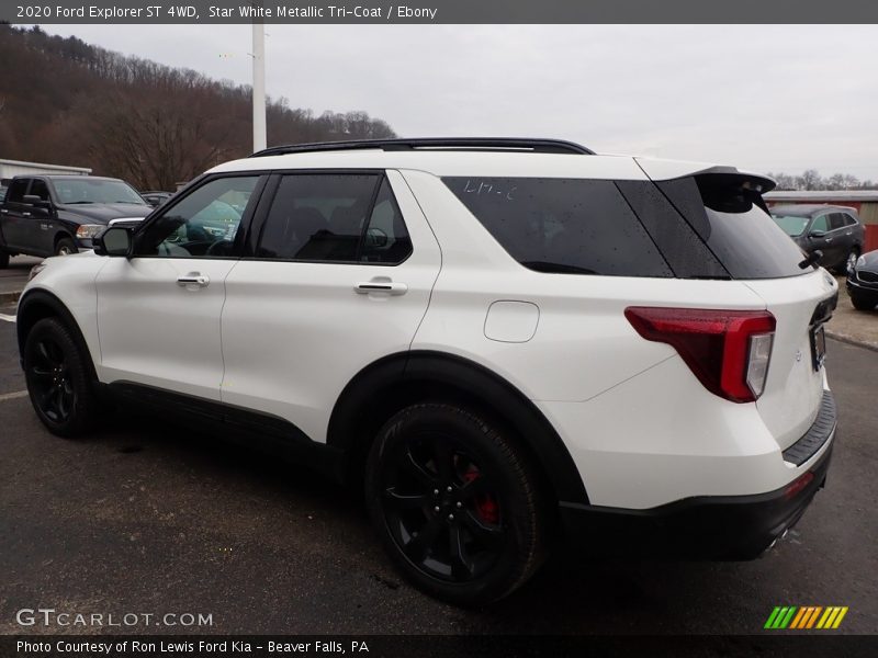 Star White Metallic Tri-Coat / Ebony 2020 Ford Explorer ST 4WD