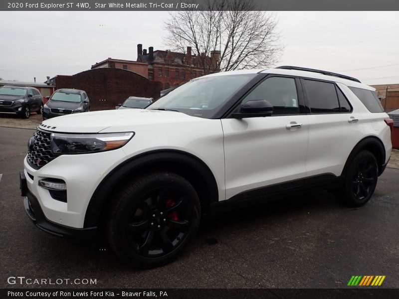 Star White Metallic Tri-Coat / Ebony 2020 Ford Explorer ST 4WD